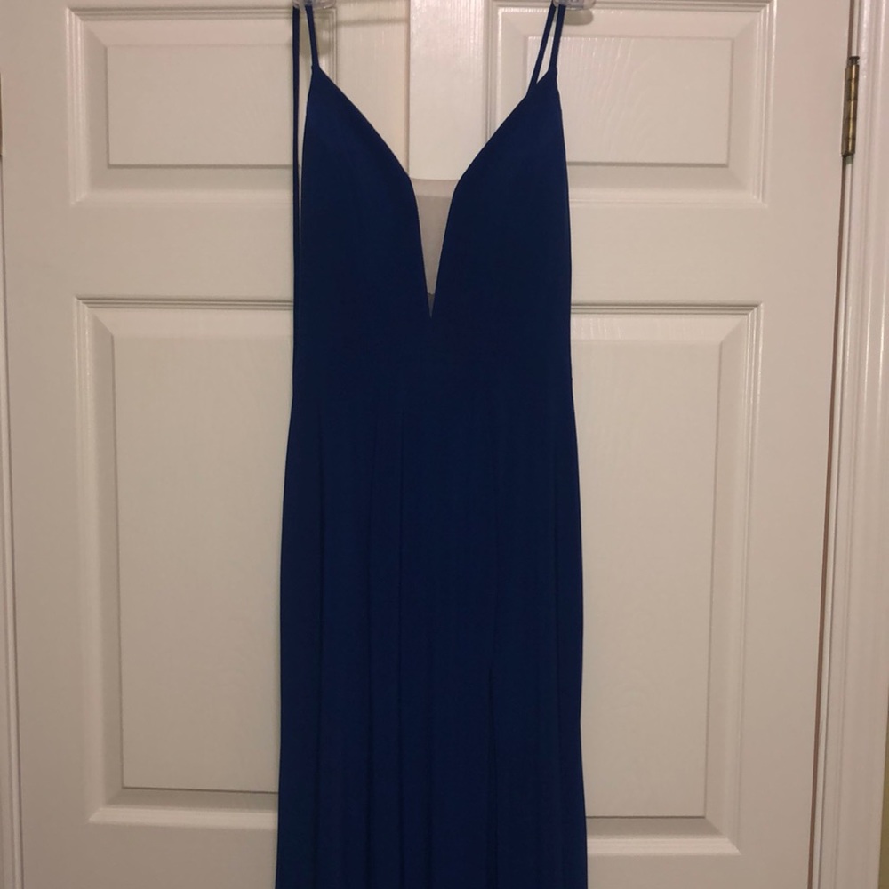 Cobalt blue full length gown